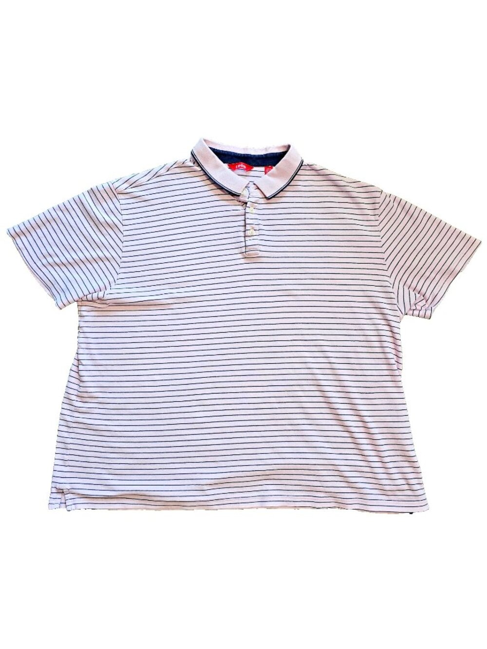 IZOD Men's Feeder Stripe Soft Touch Interlock Polo - Fairy Tale Pink XXL